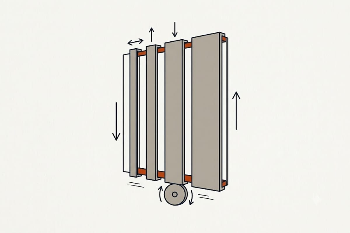 Membrane, board, stone and pipe