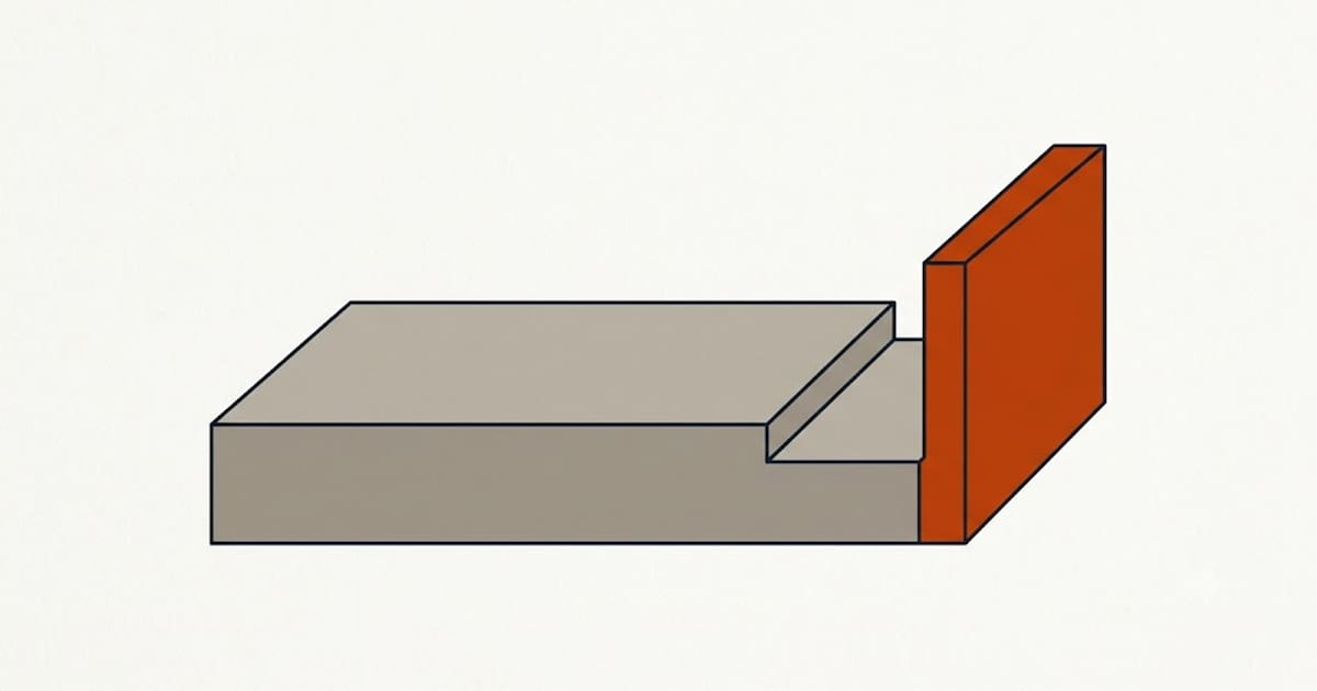A drain trench inside the footing