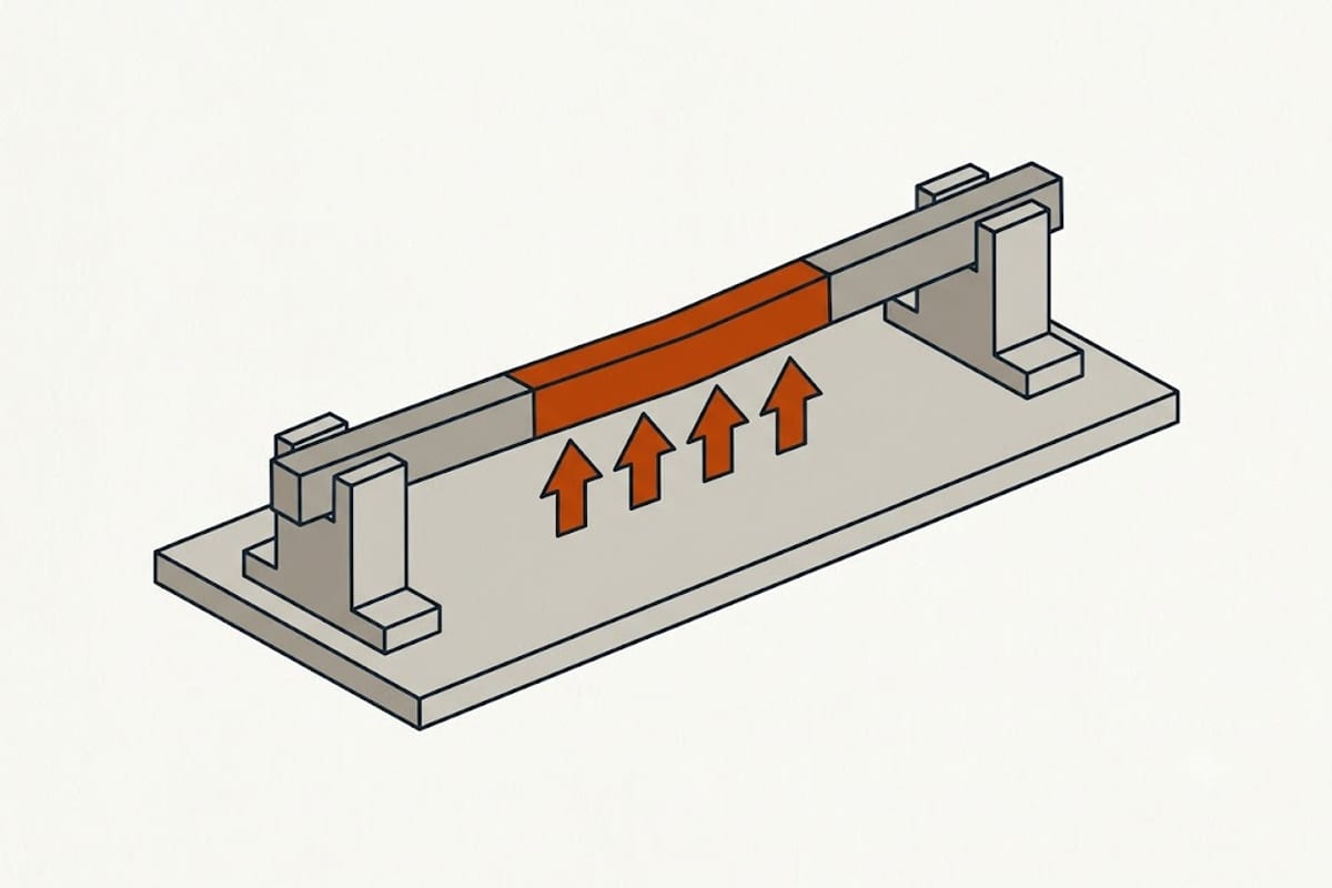 Pressure beneath the slab rather than at the wall
